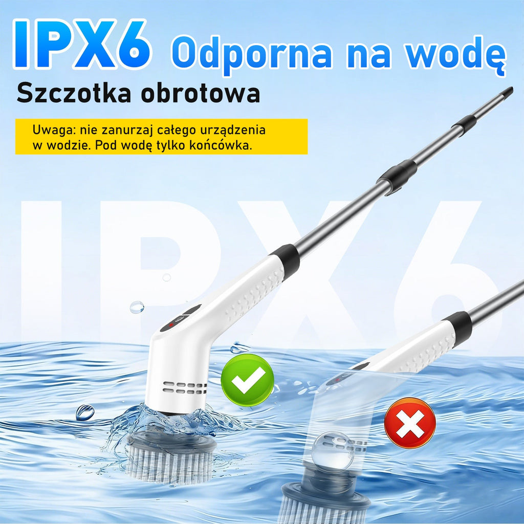 Elektryczna szczotka obrotowa – końcówkę można zanurzyć, całego urządzenia nie